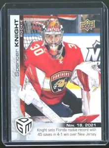 Spencer Knight 2021-22 Upper Deck Game Dated Moments RC #19 1/999 **In Hand** - Picture 1 of 1