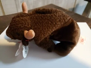 ROAM THE BUFFALO Ty Beanie Baby ORIGINAL, MIT ETIKETT, NEUWERTIG & SELTEN! ZURÜCKGENOMMEN - Bild 1 von 3