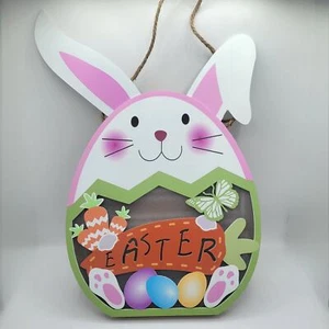 NEW Lighted Easter Bunny Door Hanging Decoration Spring Rabbit - Picture 1 of 3