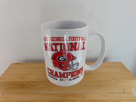 UGA Georgia Bulldogs 2017 SEC NATIONAL FOOTBALL Champions LARGE Coffee Mug  MINT Cover