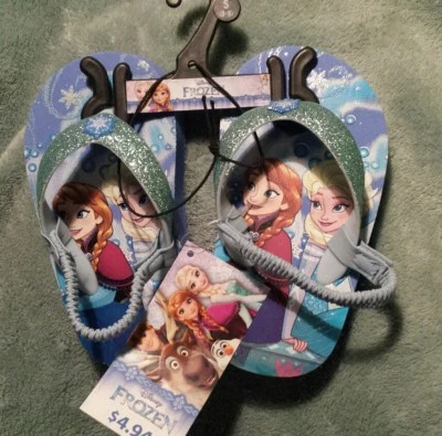 Sandalias Chanclas Disney Frozen Niñas Talla PEQUEÑAS NUEVAS SIN CAJA Correa Trasera Elástica Foto 1 de 2