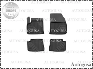 NEW SET LHD BLACK FLOOR MATS WATERPROOF AUTO LINERS FOR OPEL CORSA-e 2019- - Picture 1 of 4