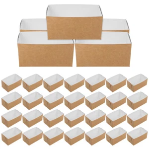 50pcs Paper Sandwich Containers Food Boxes Cake Packaging Boxes Party Favors - Picture 1 of 12