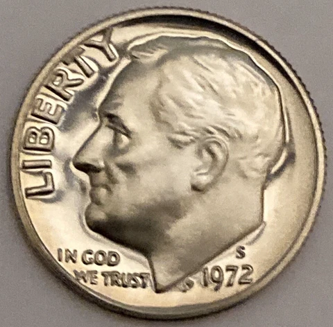 GEM PROOF 1972-S Roosevelt Dime San Francisco Mint USA 10c BUY MORE & SAVE MORE! Cover