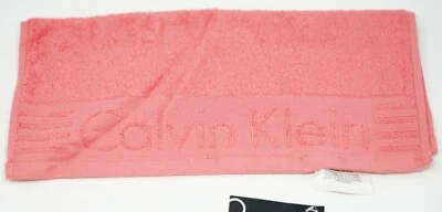 Toalha de lavar Calvin Klein moderna icônica mistura modal de algodão logotipo jacquard - Coral - Imagem 1 de 3
