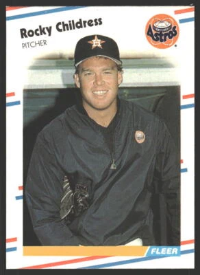 Rocky Childress #442 1988 Fleer Houston AstrosRC Rookie - Image 1 of 2