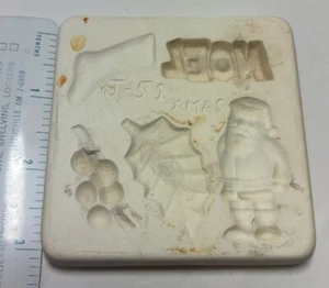 Vtg Houston Ceramic Slip Casting Mold J-51 Christmas 1955 Tree Santa Noel Holly - Picture 1 of 2