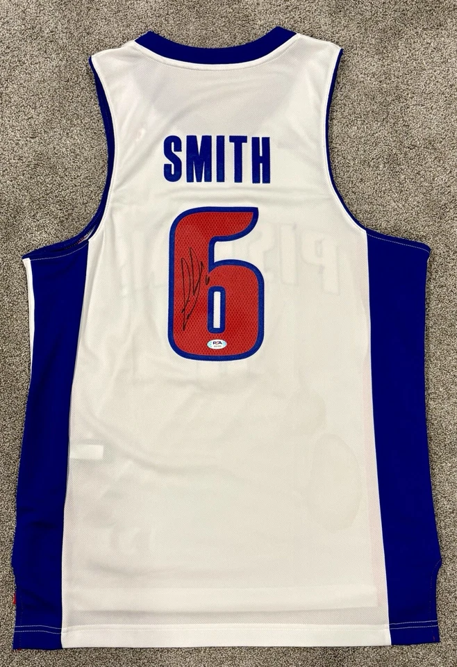 Josh Smith Autographed Pistons Adidas Swingman Official NBA Jersey PSA/DNA COA - Image 1 of 4