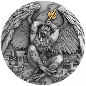 2020 Niue Horus Gods of Anger 2 oz Antique finish Silver Coin - Picture 1 of 3