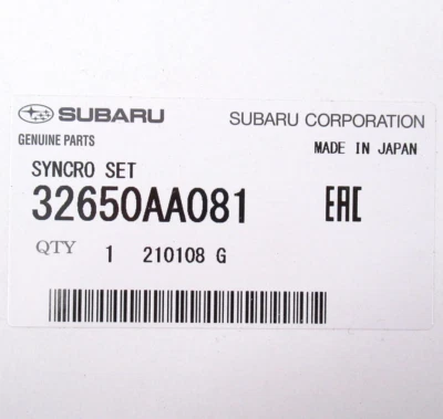 Оригинальный комплект синхронизаторов Subaru 32650AA081 2004-2006 Impreza от оригинального производителя  - Изображение 1 из 4
