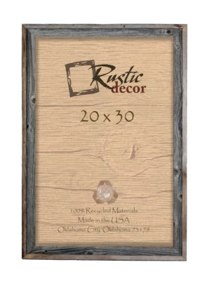 20x30 - 2" Wide Signature Reclaimed Rustic Barn Wood Wall Frame - Image 1 of 4