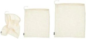 Kitchencraft Eco Friendly Set Of 3 Cotton Drawstring Produce Bags - Picture 1 of 1
