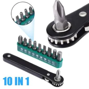 Mini cacciavite a cricchetto manuale offset angolo retto 10 in 1 strumento - Foto 1 di 7