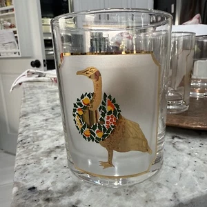 5- “Rare”Culver Geese Wreath 22K gold, Old Fashioned Glassware - Picture 1 of 10
