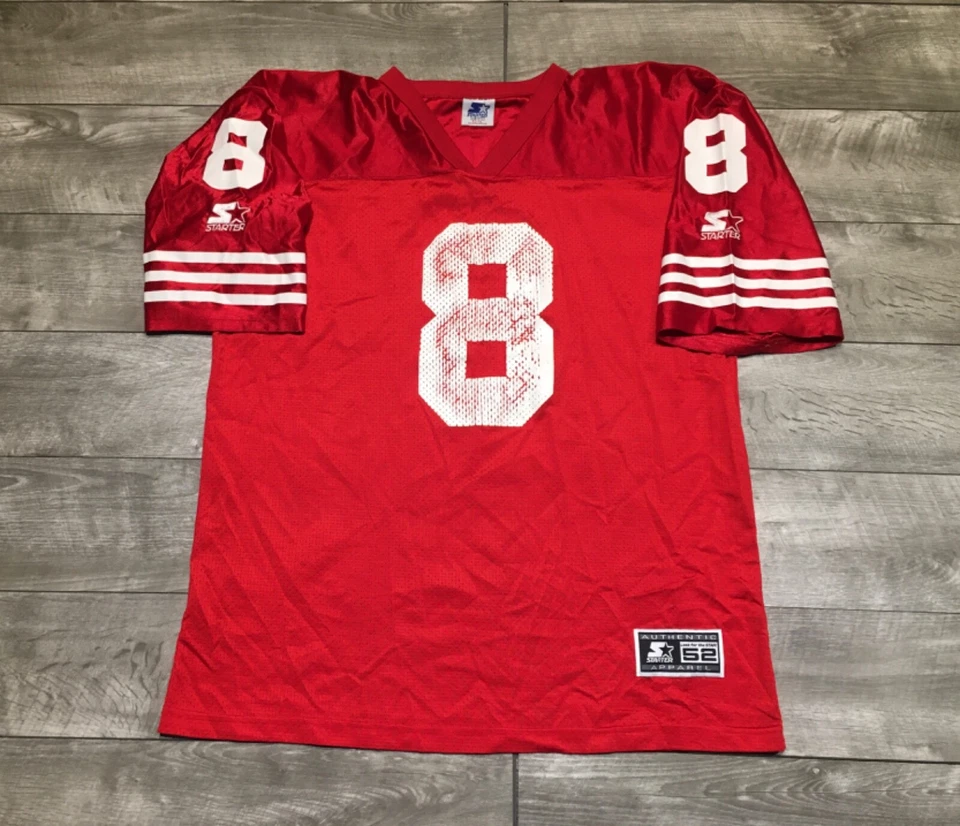 Camiseta deportiva de fútbol americano Steve Young de los San Francisco 49ers uniforme 52 XL vintage Foto 1 de 4
