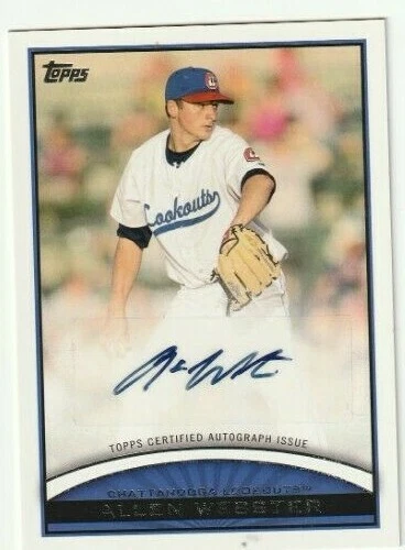 2012 Topps Pro Debut Allen Webster Los Angeles Dodgers Autograph Auto Card - Image 1 of 1