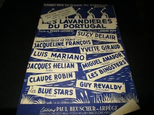 OLD SHEET MUSIC "JACQUELINE FRANCOIS: LES LAUNDIERES DU PORTUGAL" film Made - Picture 1 of 1