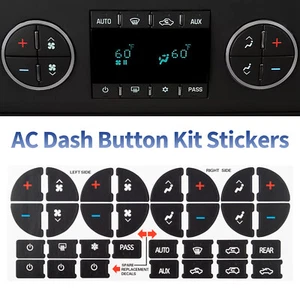 1x AC Dash Button Repair Kit Decal Stickers Replacement For Chevrolet GMC Tahoe - Foto 1 di 13