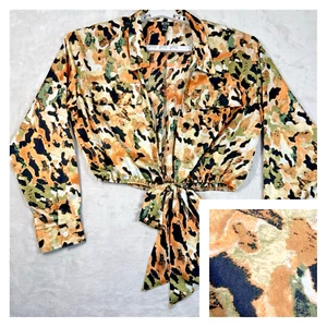 Privy Blouse Jacket X Large Animal Print Lagenlook Artsy Bougie Y2K Mob Wife - Picture 1 of 13