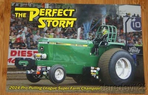 2015 "The Perfect Storm" John Deere 4450 Pro Pulling Tractor Pull Hero Card - Picture 1 of 1