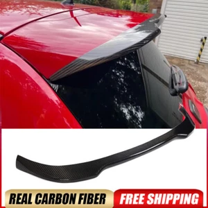 For FIAT 500 Abarth 595 2010-20 REAL CARBON Rear Roof Trunk Spoiler Top Wing Lip - Picture 1 of 15