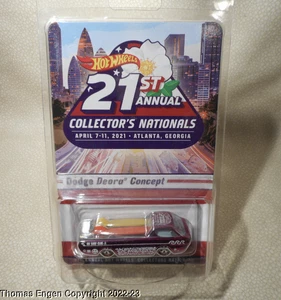 Hot Wheels 2021 Collector's Nationals Dodge Deora Leeway Chang Dinner Georgia - Bild 1 von 3