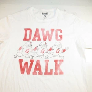 TAILGATE UNIVERSITY GEORGIA BULLDOGS FOOTBALL DAWG WALK TEE T SHIRT Mens S White - Picture 1 of 3