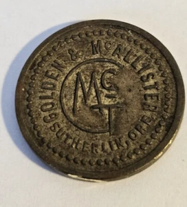 Vintage Golden & McAllister Sutherlin OR Brass Good For Token #1440 - Picture 1 of 2
