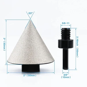 1-3/8" 1-7/8" 2" Diamond Beveling Chamfer Milling Bit Hex Adapter Countersink - Picture 1 of 7