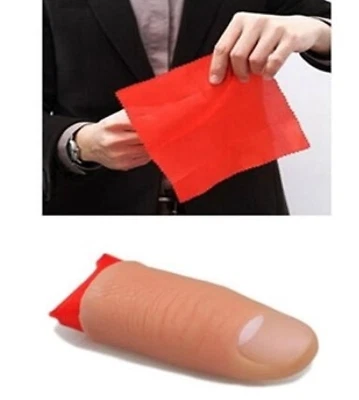 Zauber Daumen Finger Daumenspitze Tuch - Finger Magic Magie Zaubertrick Illusion - Bild 1 von 4