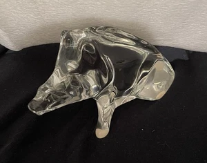 Nachlass Vintage Baccarat Frankreich Kristall Wildschwein Warze Schwein Schwein Figur 6,5" - Bild 1 von 5