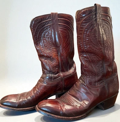 Lucchese 2083 ZZ San Antonio Vintage French Toe Cowboy Boots Men Size 11D NICE ! - Image 1 of 4
