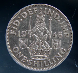 Gran Bretagna, moneta d'argento da 1 scellino 1946, #2 - Foto 1 di 2