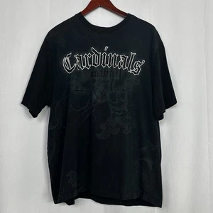Vintage Reebok Cardinals Shirt Mens Football Arizona Gothic NFL Black 2XL - Picture 1 of 7