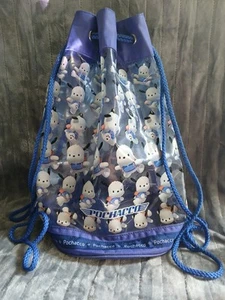 Bolso de playa Sanrio Pochacco 2000 vintage púrpura correa transparente - Imagen 1 de 16