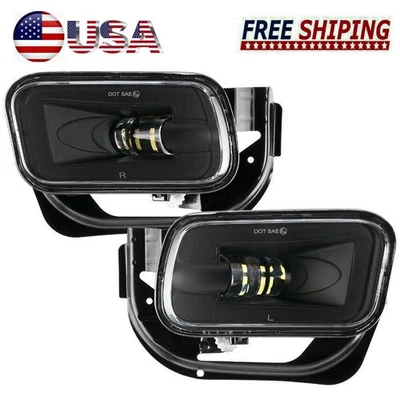 Черные светодиодные противотуманные фары передний бампер для Dodge Ram 1500 2500 3500 2009–2018 годов выпуска - Изображение 1 из 4