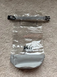 Vintage REI Dry Bag Gray Buckle Kayaking Boating 9x16 - Picture 1 of 4