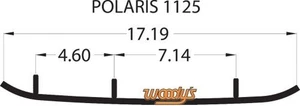 WOODYS 4" CARBIDE POLARIS EPI3-1125 Extender Trail Lll 4612-0086 16-72424 - Picture 1 of 6