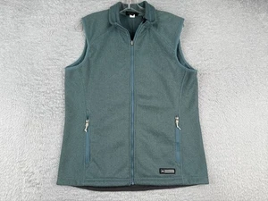REI Vest Womens Large Teal Full Zip Polyester Fleece Zip Pockets Mock Neck Hike - Picture 1 of 13