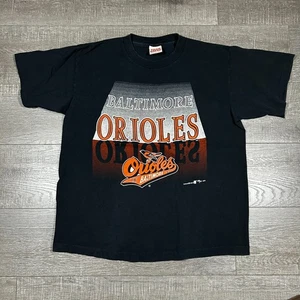 Vtg 90s Team Rated T-Shirt Men's L Black MLB Baltimore Orioles Baseball Tee USA - Picture 1 of 6