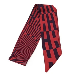 HERMES Twilly Scarf 100% Silk - Picture 1 of 6