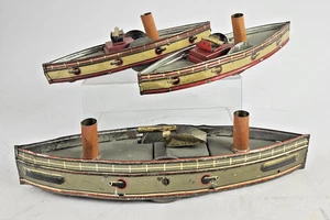 Issmayer 3x cañoneros bellamente litografiados alrededor de 1900 L: 18 y 24 cm - Imagen 1 de 11