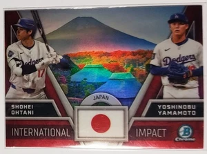 Bowman Chrome Shohei Ohtani Yoshinobu Yamamoto International Impact #II-1 2024 ⚾ - Imagen 1 de 7