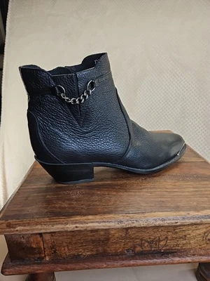 Botas al tobillo de cuero negras para mujer DURANGO Western Biker Moto talla 9,5 M excelentes Foto 1 de 4