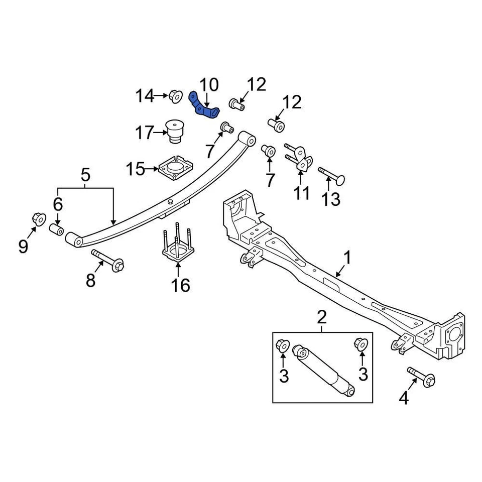 For Nissan NV200 2013-2021 Nissan 552213LM0A Rear Outer Leaf Spring Shackle - Imagem 1 de 1