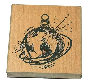 Stempel Weihnachtsbaum Weihnachtsschmuck Holz montiert magisch OOAK 1990 - Bild 1 von 8