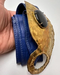 🇫🇷 Ceinture couture 1970's travail d'artiste signature à identifier ? - Imagen 1 de 13