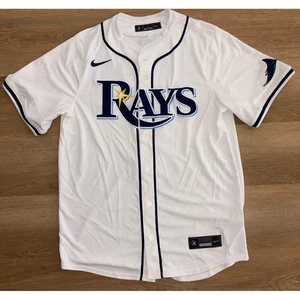 Nueva con etiquetas Camiseta Para Hombre Tampa Bay Rays Yandy Díaz #2 Nike Blanca Home Elite Jugador - Med - Imagen 1 de 7