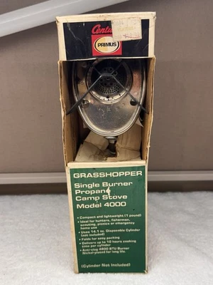 Estufa de campamento vintage Century Primus modelo 4000 saltamontes Suecia-GC Foto 1 de 4