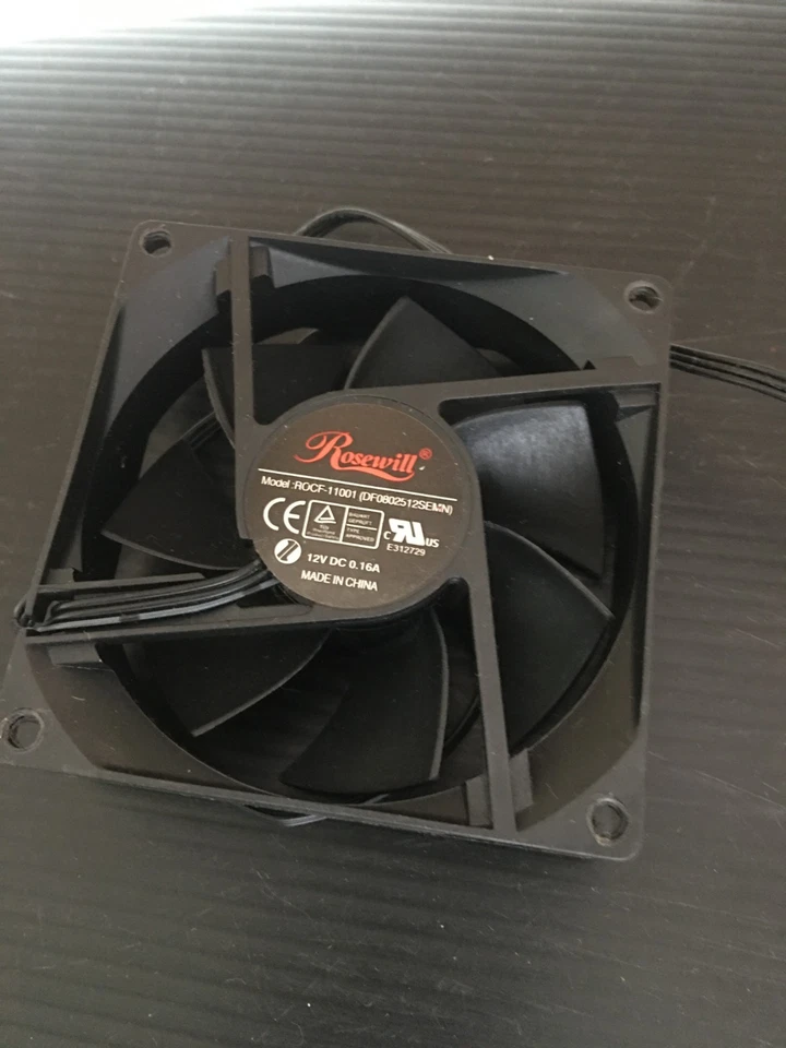 ROSEWILL Silent Case Fan 3.5"L 3 pin ROCF-11001 (DF0802512SEMN) 12V 0.16A - Image 1 of 3